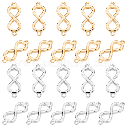 20 шт. 2-х цветные латунные соединительные звенья KK-GA0001-99-1
