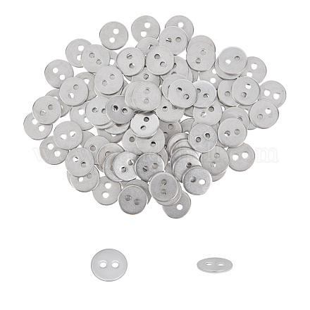 UNICRAFTALE 100pcs 12mm 304 Stainless Steel Buttons Flat Round 2 Holes Sewing Button Metal Buttons for Sewing Fasteners Button Painting Handmade Ornament DIY Projects STAS-UN0007-22P-1