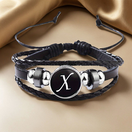 Регулируемые многослойные браслеты из искусственной кожи WGB28DF-24-1