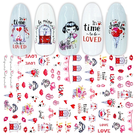 Art des ongles de la saint-valentin stickers MRMJ-Q080-F631-1