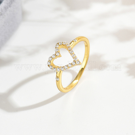 Минималистичное серебряное кольцо в форме сердца S925 с цирконом для ежедневного ношения у женщин SF4347-3-1