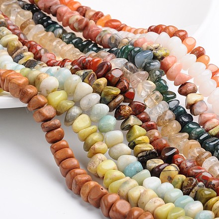 Nuggets Natural & Synthetic Mixed Gemstone Bead Strands G-L420-11-A-1