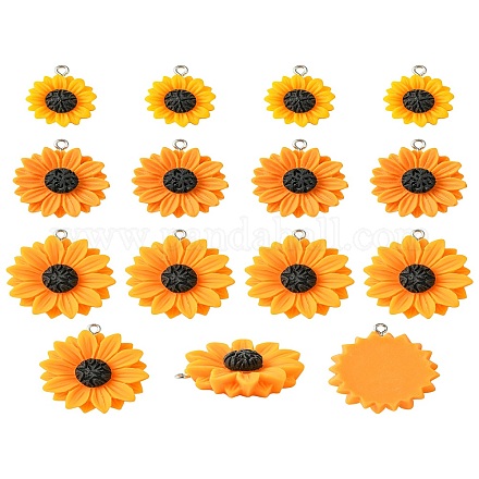 10шт 3 стиля непрозрачные подвески из смолы RESI-YW0001-60-1