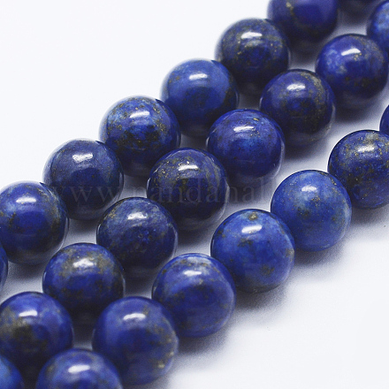 Natural Lapis Lazuli Beads Strands G-P348-01-8mm-1