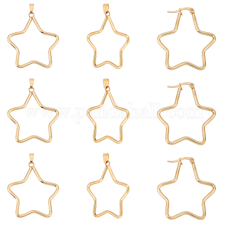 Комплекты украшений из нержавеющей стали 304 SJEW-UN0001-05G-1