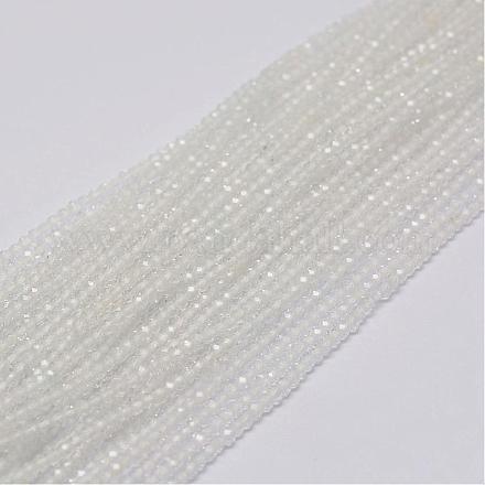 Natürlichen weißen Mondstein Perlen Stränge G-E352-01-1