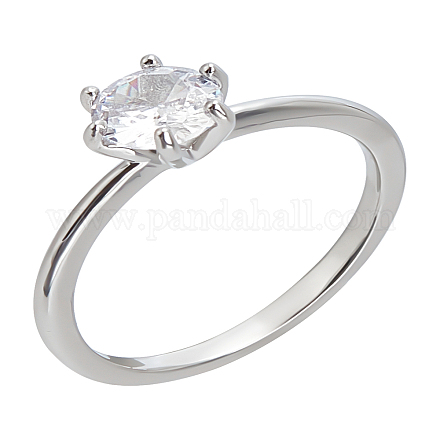 1 шт. латунные кольца с микропаве из кубического циркония&nbsp;RJEW-LP0001-19-1