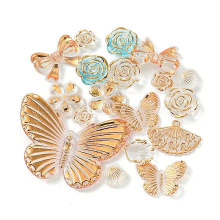 Прозрачные акриловые бусины&nbsp;X1-OACR-O006-03B-1