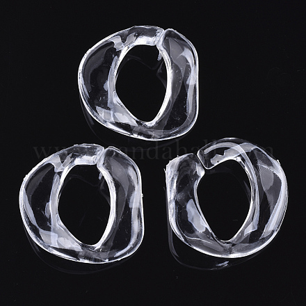 Transparentem Acryl Verknüpfung Ringe TACR-N009-17-1