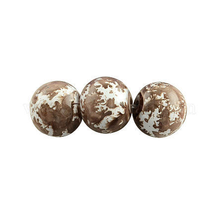 Baking Painted Round Glass Bead Strands DGLA-S084-10mm-63-1