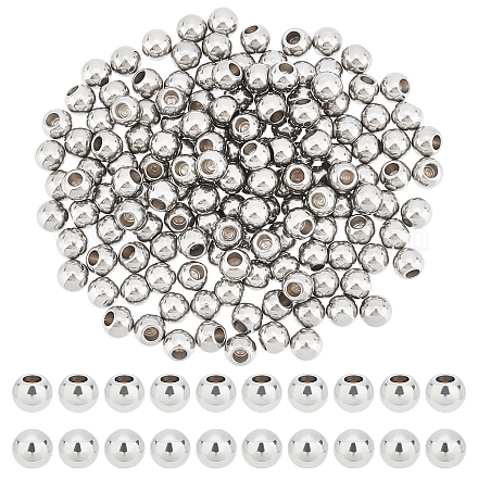 DICOSMETIC 150Pcs Memory Wire End Caps Stainless Steel Cord End Caps Round Half Drilled Beads Ball Shape Cord Terminators for Earrings Necklace Bracelet Jewelry Making DIY Crafts STAS-DC0008-27-1