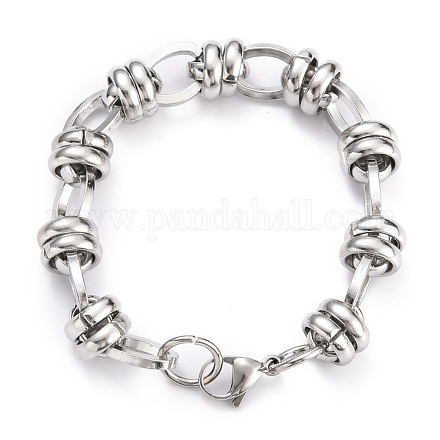 304 Stainless Steel Link Chain Bracelets BJEW-Z011-08P-1