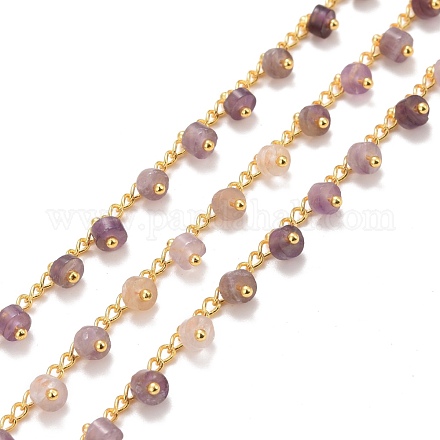 Chaînes de perles d'améthyste naturelle CHC-B020-01G-10-1