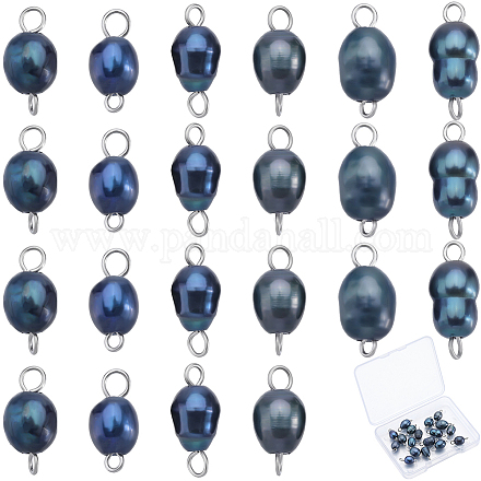 Подвески-коннекторы для картофеля с натуральным культивированным пресноводным жемчугом PALLOY-SC00019-1