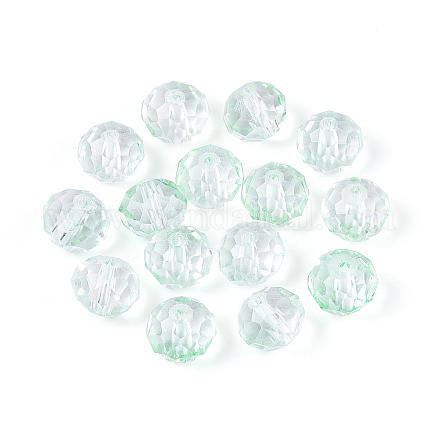 Выпечка расписные прозрачные стеклянные бусины GLAA-N011-10mm-07-1