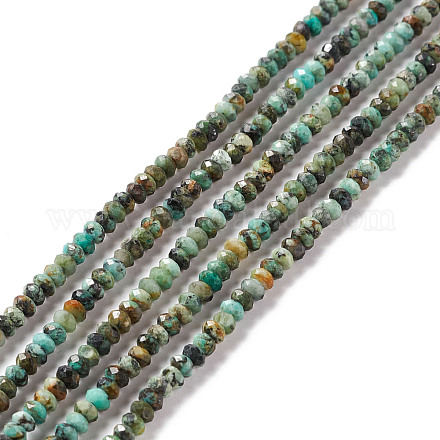 Natürliche afrikanische türkis (jasper) perlen stränge G-F717-02A-1