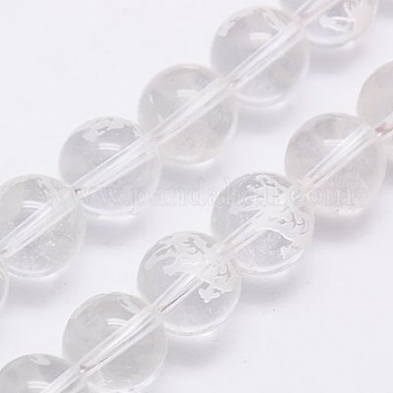 Chapelets de perles en cristal de quartz naturel X-G-G433-12mm-10-1