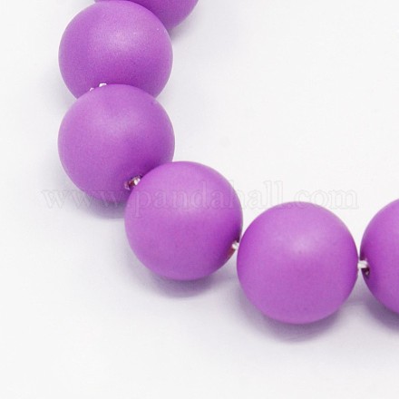 Round Shell Pearl Frosted Beads Strands BSHE-I002-10mm-04-1