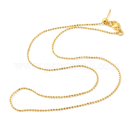 1 мм стойка покрытие латунная шариковая цепочка регулируемые слайдер ожерелья для женщин мужчин MAK-L044-51G-1