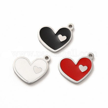 304 Stainless Steel Enamel Charms STAS-F291-08P-1