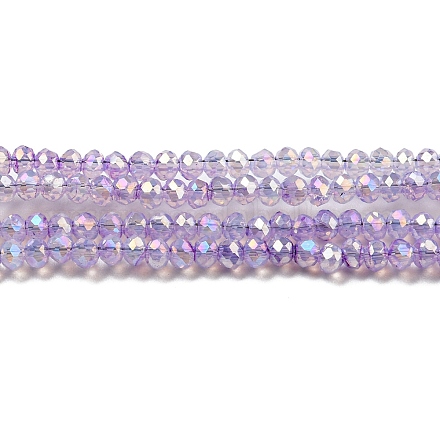 Brins de perles de verre peintes à la cuisson transparentes DGLA-F002-02A-03-1