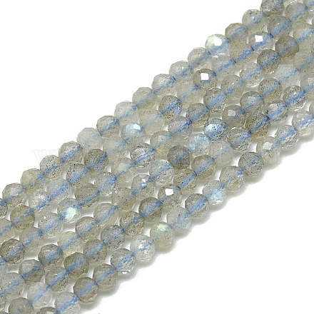 Chapelets de perles en labradorite naturelle  X-G-S300-23-3mm-1