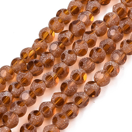 Chapelets de perles en verre transparente   GLAA-N033-05A-C04-1