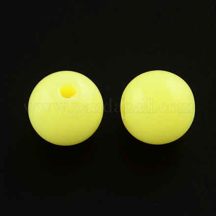 Round Opaque Acrylic Beads X-SACR-R866-6mm-04-1