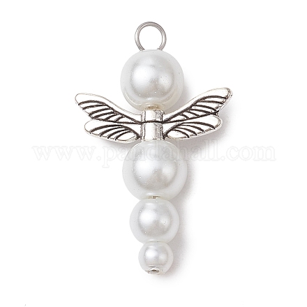 Подвески из перламутровых стеклянных бусин PALLOY-JF03203-01-1