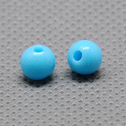 Solid Round Acrylic Beads X-MACR-I026-6mm-11-1