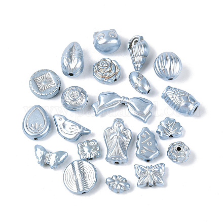 Перламутровые непрозрачные акриловые бусины OACR-T029-04G-1