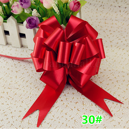花を引く弓  結婚式の誕生日パーティーデコレーション  レッド  120x3cm  1連売り/箱 AJEW-WH0046-01G-1
