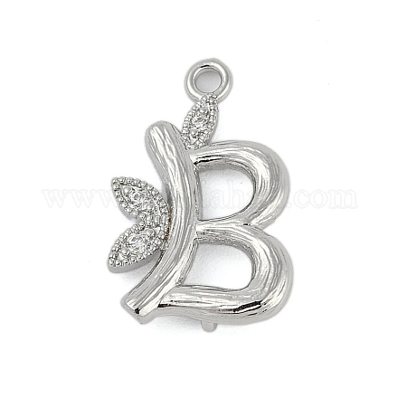 Латунные хрустальные стразы буквы звенья соединительные подвески&nbsp;KK-S395-06P-B-1