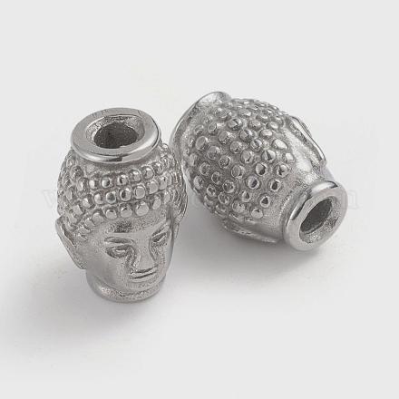 Perles style bouddhiste en 304 acier inoxydable STAS-F237-08P-1