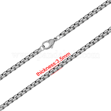 316 Edelstahl venezianischen Kette Halsketten NJEW-M176-27-A-1