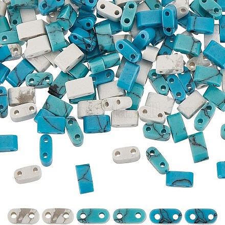 120 шт. 3 вида бусин из синтетической бирюзы и говлита G-AR0005-93-1