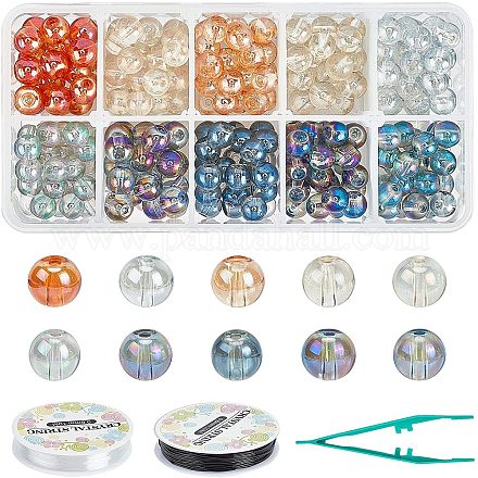 AHANDMAKER Lampwork Glass Round Beads DIY-GA0001-32-1