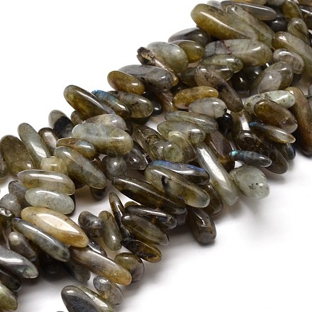 Natural Labradorite Nuggets Beads Strands G-E271-16-1