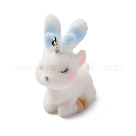 Подвески из флокированной смолы анима с платиновой железной петлей FIND-S001-13G-1