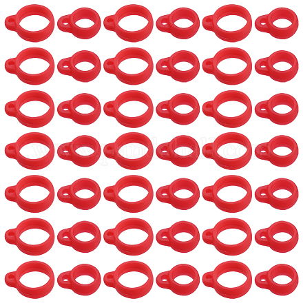 60шт. 2-х стильный силиконовый кулон SIL-GF0001-42B-1