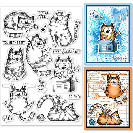 Wholesale GLOBLELAND Witch Clear Stamps for DIY Scrapbooking Decor Festival  Witch Hat Cat Animal Transparent Silicone Stamps for Making Cards Photo  Album Decor 