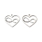 201 Stainless Steel Pendants, Heart with Infinity & Word Mama Charm, Anti-Tarnish, Stainless Steel Color, 15x18x1mm, Hole: 1.2mm