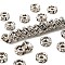 Brass Grade A Crystal Rhinestone Beads, Rondelle, for Jewelry Making, DIY Necklaces and Bracelets Craft Supplies, Platinum, 6x3mm, Hole: 1.5mm