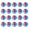 Half Round/Dome Tree Pattern Glass Flatback Cabochons for DIY Projects, Cerise, 25x6mm