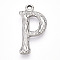 304 Stainless Steel Pendants, Letter Charms, Letter P, 22.5x12x3mm, Hole: 1.6mm