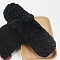 Wool Chenille Yarn, Velvet Hand Knitting Threads, for Baby Sweater Scarf Fabric Needlework Craft, Black, 3mm, about 87.49 Yards(80m)/Skein