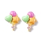 Spring Theme Opaque Resin Decoden Cabochons, Balloon, 33x24.5x8mm