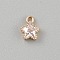 Brass Micro Pave Cubic Zirconia Charms, Star, Golden, 7.5x6x3mm, Hole: 1.2mm