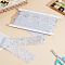 5 Yards Polyester Flower Lace Ribbon with Paillettes, Clothes Accessories, Curtain Decoration, with 1Pc Cardboard Display Card, Silver, 2-3/8 inch(60mm)