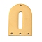 Ion Plating(IP) 304 Stainless Steel Chandelier Component Links, Laser Cut, Arch Shape, Golden, 25x17.5x1mm, Hole: 1.4mm
